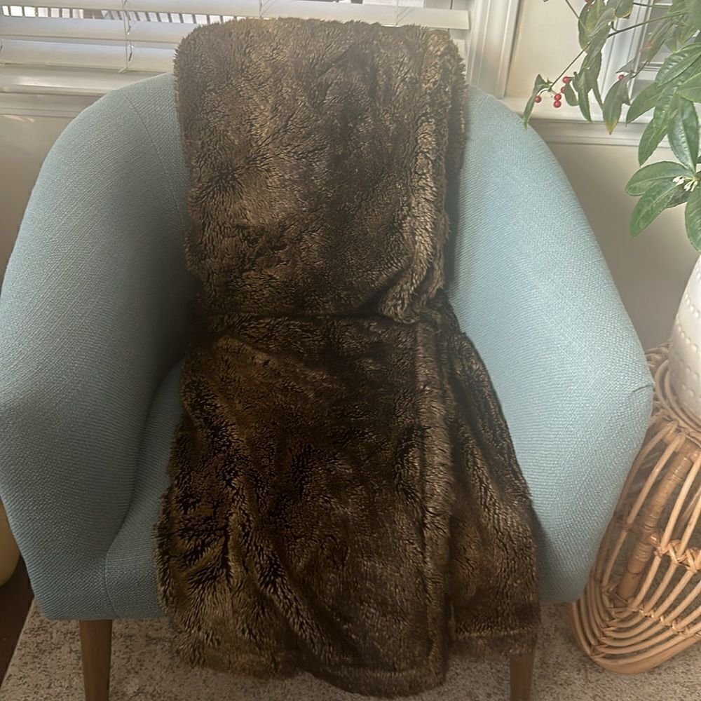 Ballard Design Lush Faux Fur Throw